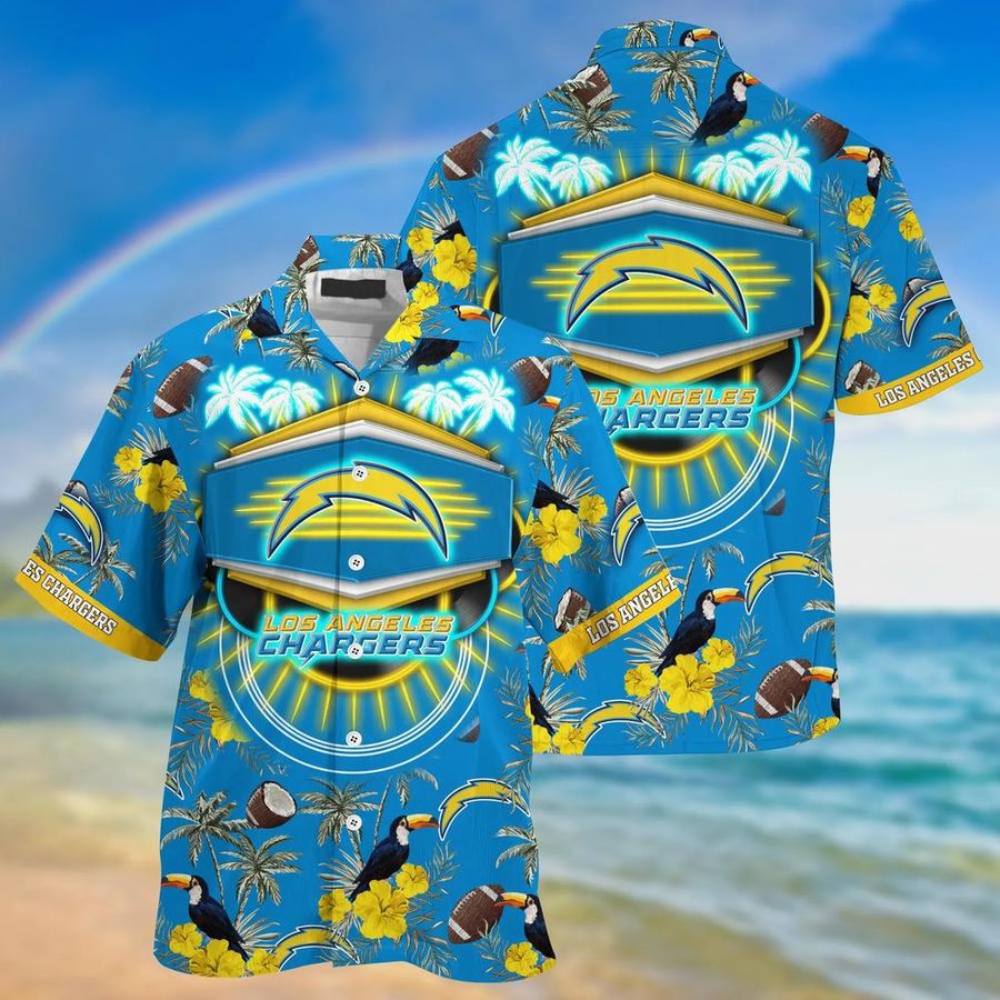 Los Angeles Chargers NFL Hawaiian Shirt And Short This Summer For Your Loved Ones