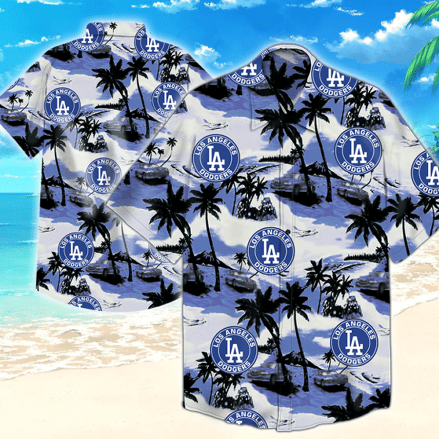 Los Angeles Dodgers Mlb 1 Hawaiian Graphic Print Short Sleeve Hawaiian Shirt L98.png