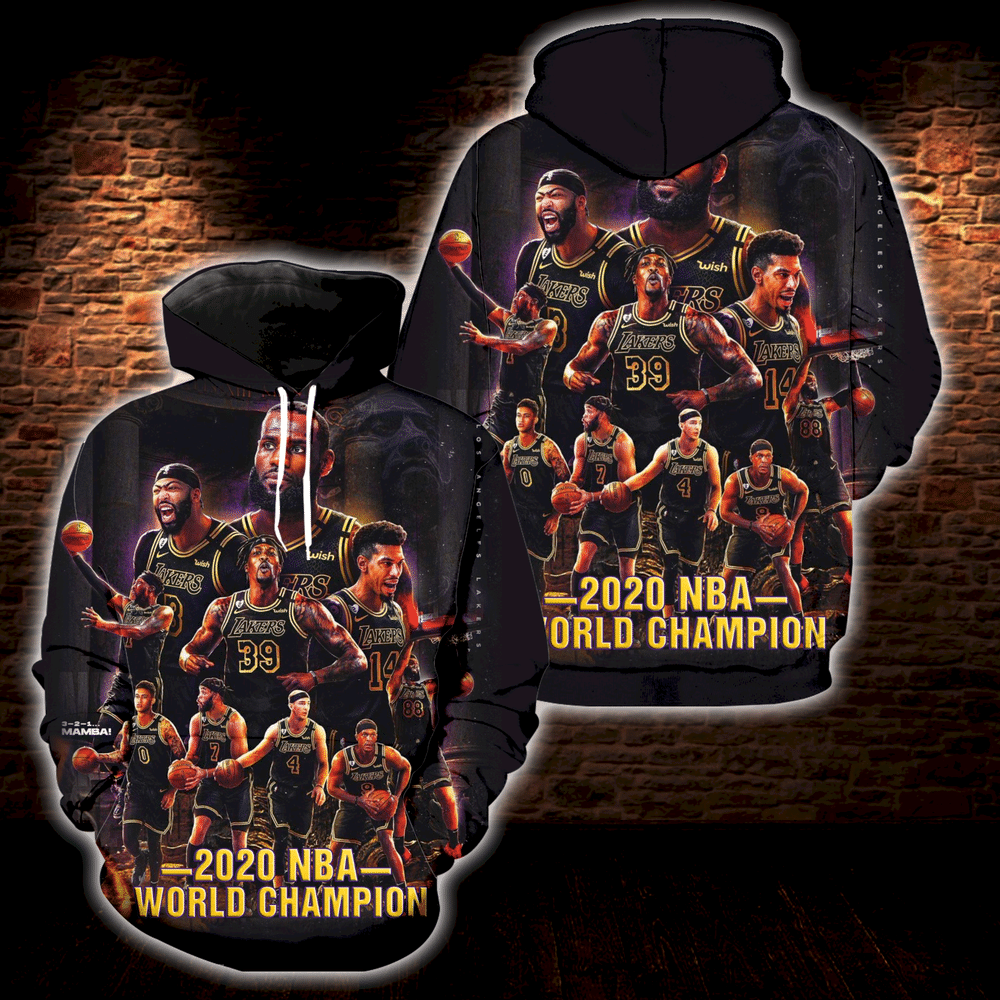 Los Angeles Lakers Champions Full All Over Print S1500 Hoodie Zipper