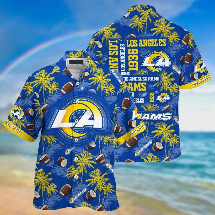 Los Angeles Rams NFL Beach Shirt New Gift For Summer Hawaiian Shirt And Short