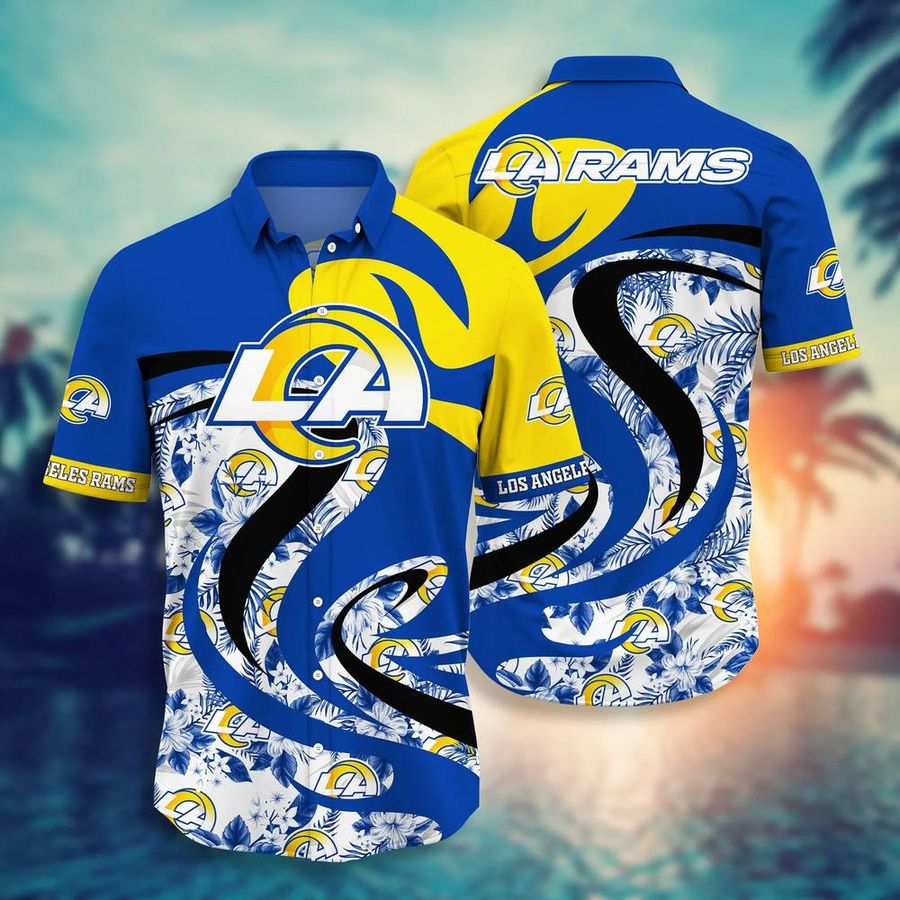 Los Angeles Rams NFL Hawaii Shirt And Short Tropical Pattern Graphic This Summer Gift For Fan NFL