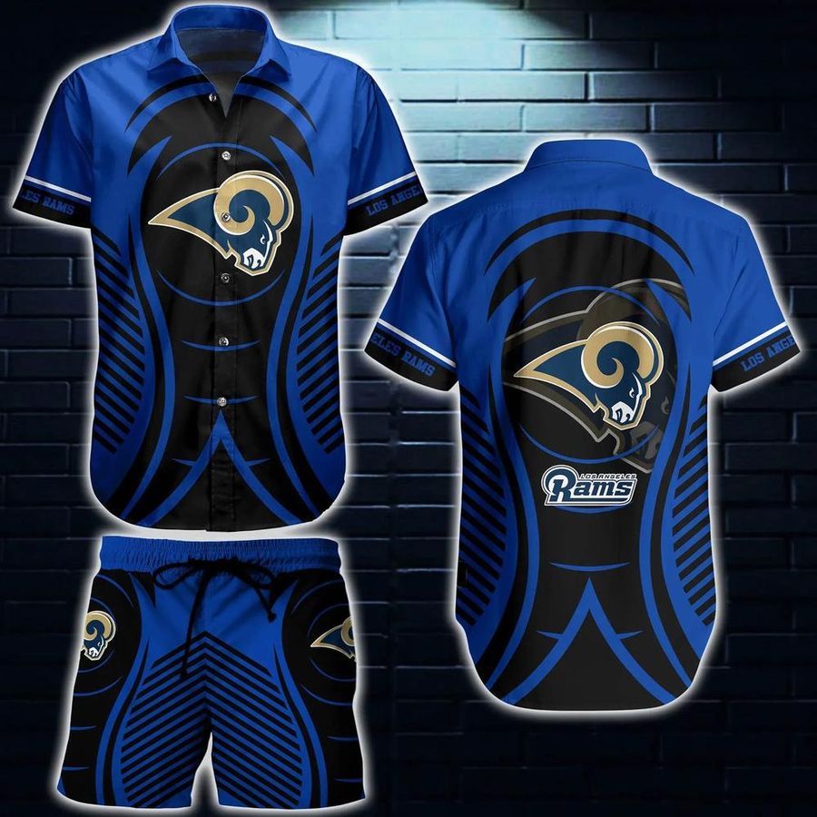 Los Angeles Rams NFL Hawaiian Shirt And Short New Collection Trends Summer Best Gift For Big Fans