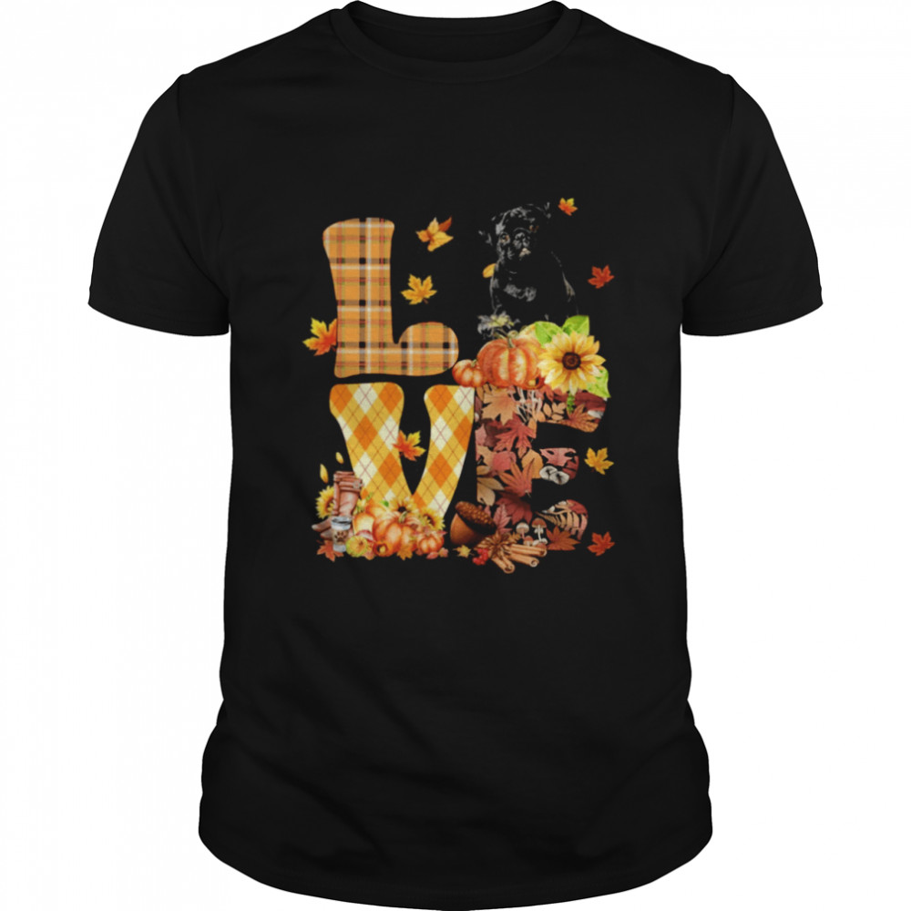 Love Autumn – BLACK Pug Classic T-Shirt