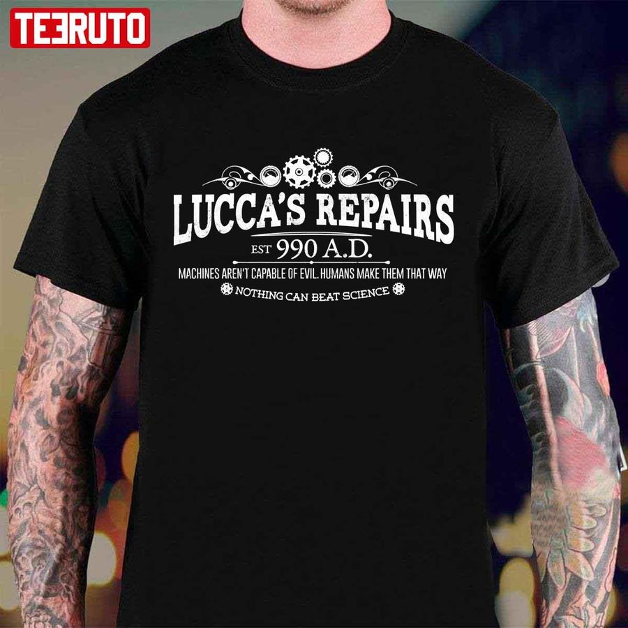 Lucca’s Repairs Nothing Beats Science Light Option Unisex T-Shirt