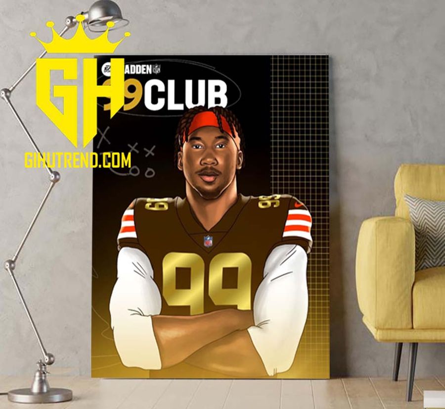 Madden NFL Myles Garrett 99 Club Poster Canvas