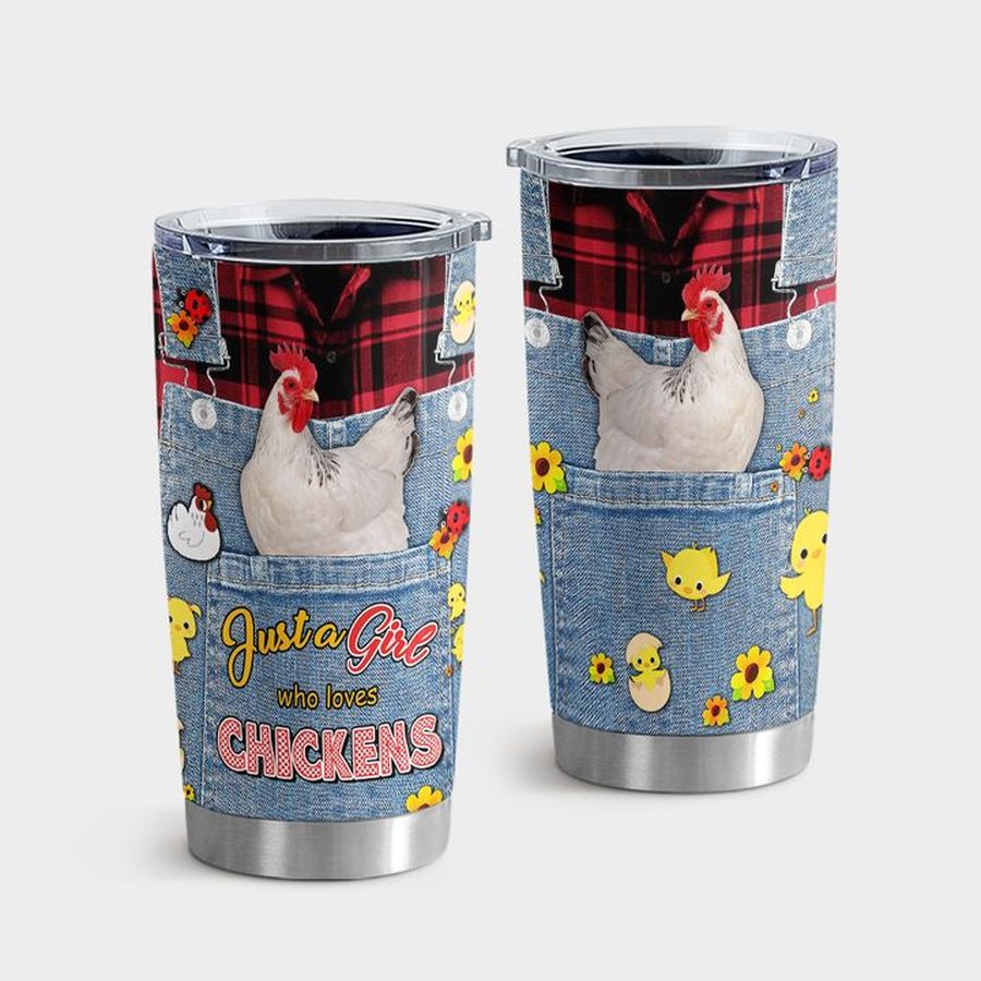 Mama Hen Insulated Cups, Just A Girl Who Loves Chickens Tumbler Tumbler Cup 20oz , Tumbler Cup 30oz, Straight Tumbler 20oz