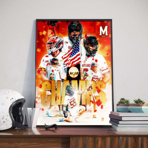 Maryland Wins National Championship NCAA Men Lacrosse National Champions Home Decor Poster Canvas