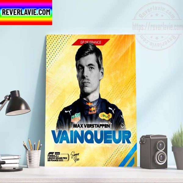 Max Verstappen Winner The 2022 French Grand Prix Home Decor Poster Canvas