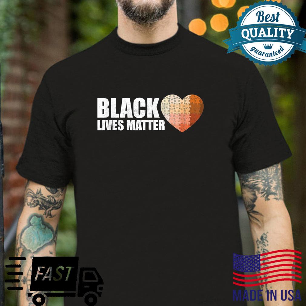 Melanin puzzle heart Black lives Matter Black Pride BLM Shirt
