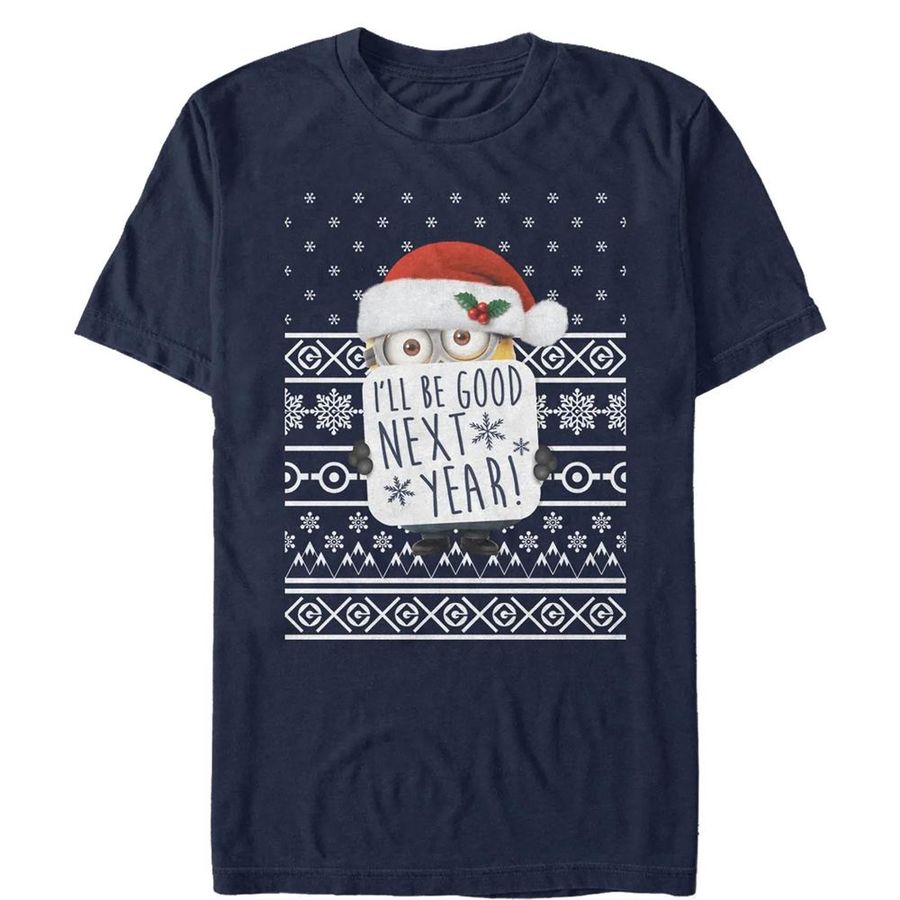 Men’s Despicable Me Christmas Good Minion T-Shirt