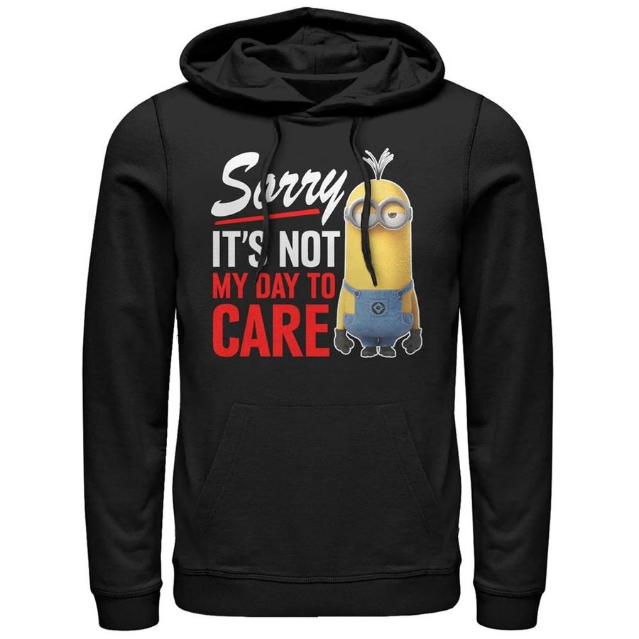 Men’s Despicable Me Minion Not Day to Care Pull Over Hoodie