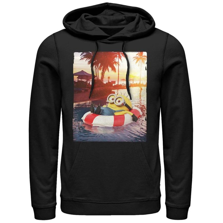 Men’s Despicable Me Minion Tropical Vacation Pull Over Hoodie
