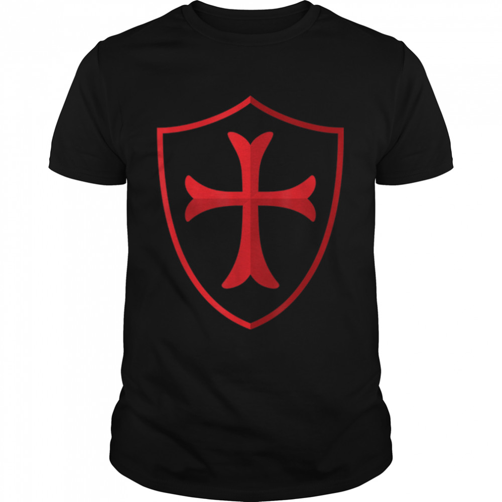 Mens Crusader shirt Christian Knights Templar Cross and Shield B07M653JCW