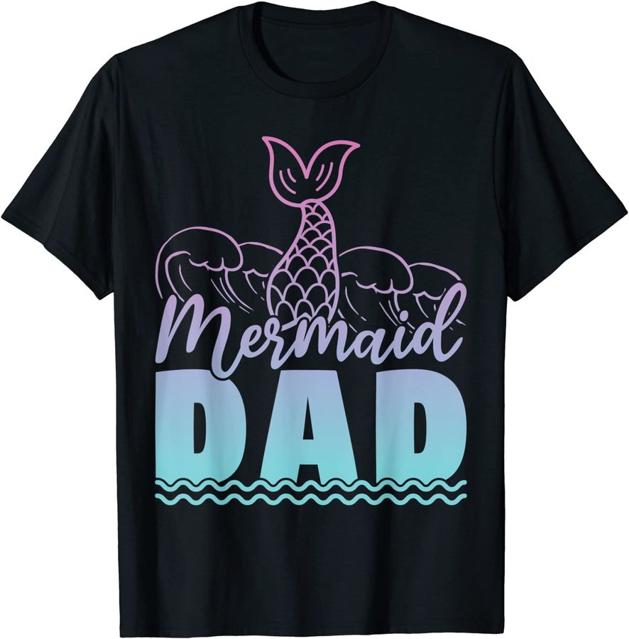 Mermaid Dad Funny Merman Papa Family Matching Birthday Party_1