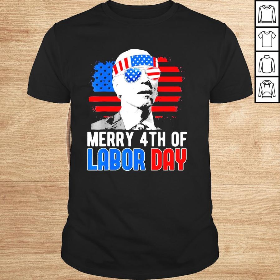 Merry 4th of labor day antI Biden American flag shirt