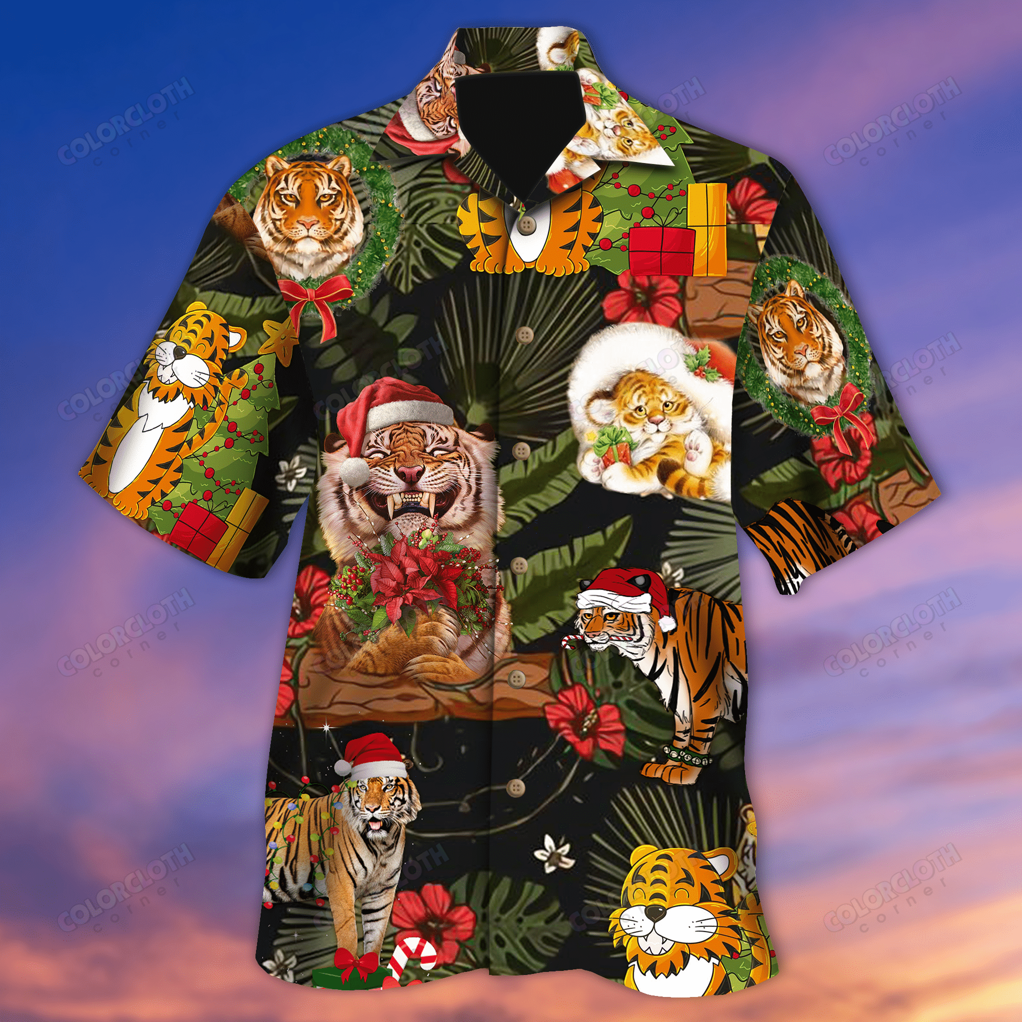 Merry Christmas And Happy Tiger Year Hawaiian Shirt TV18112 RE