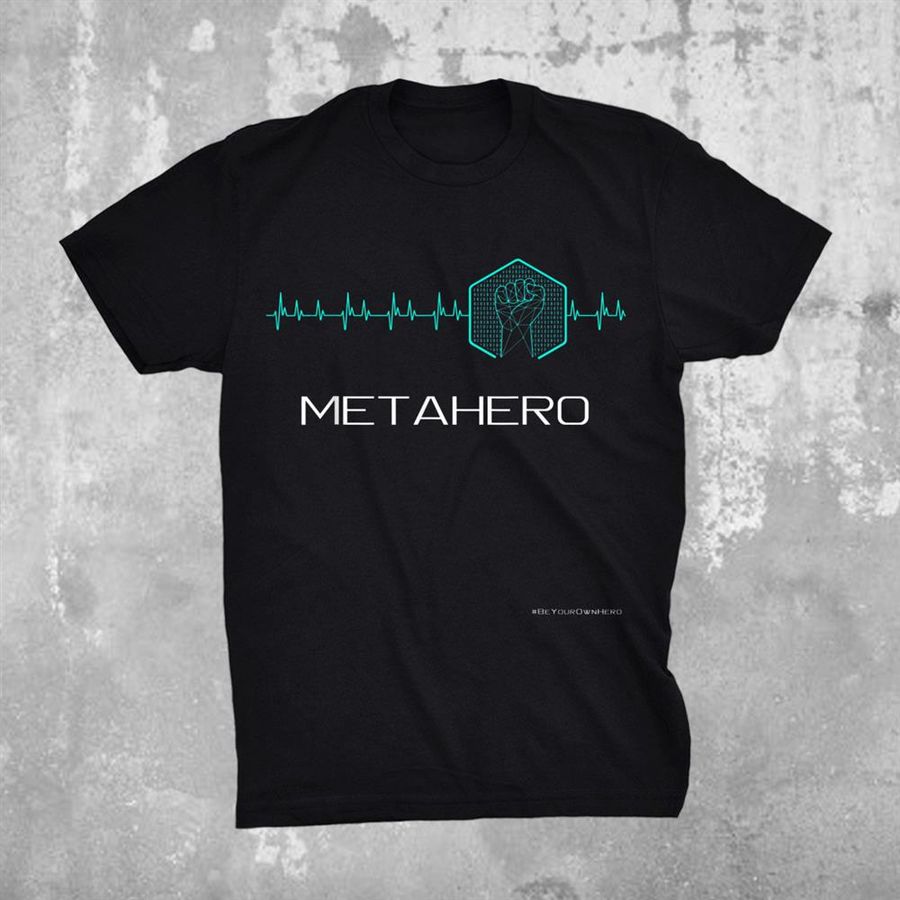 Metahero Scanner Crypto Metaverse Heartbeat Blockchain Defi Shirt