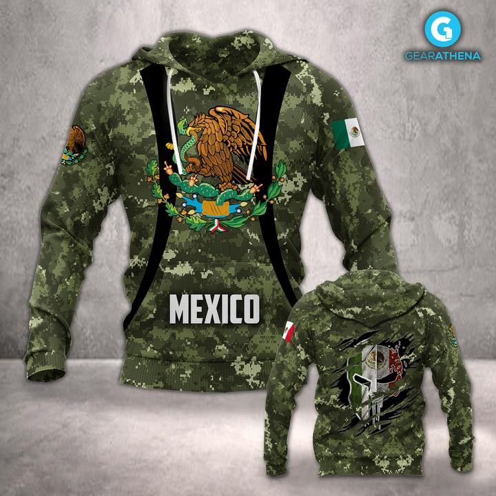 Mexican Army All Over Printed Hoodie