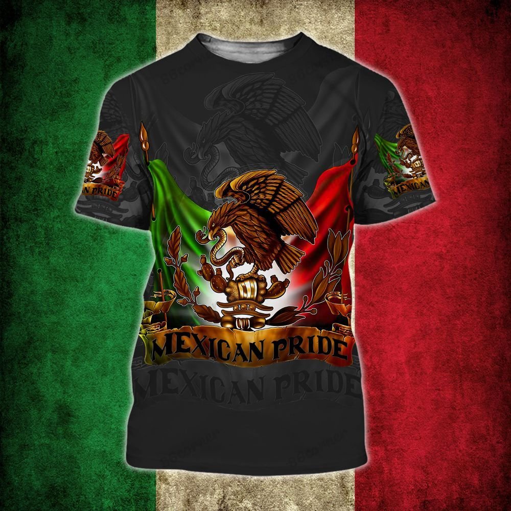 MEXICAN PRIDE EAGLE EAT SNAKE TSHIRT AND HOODIE 3D