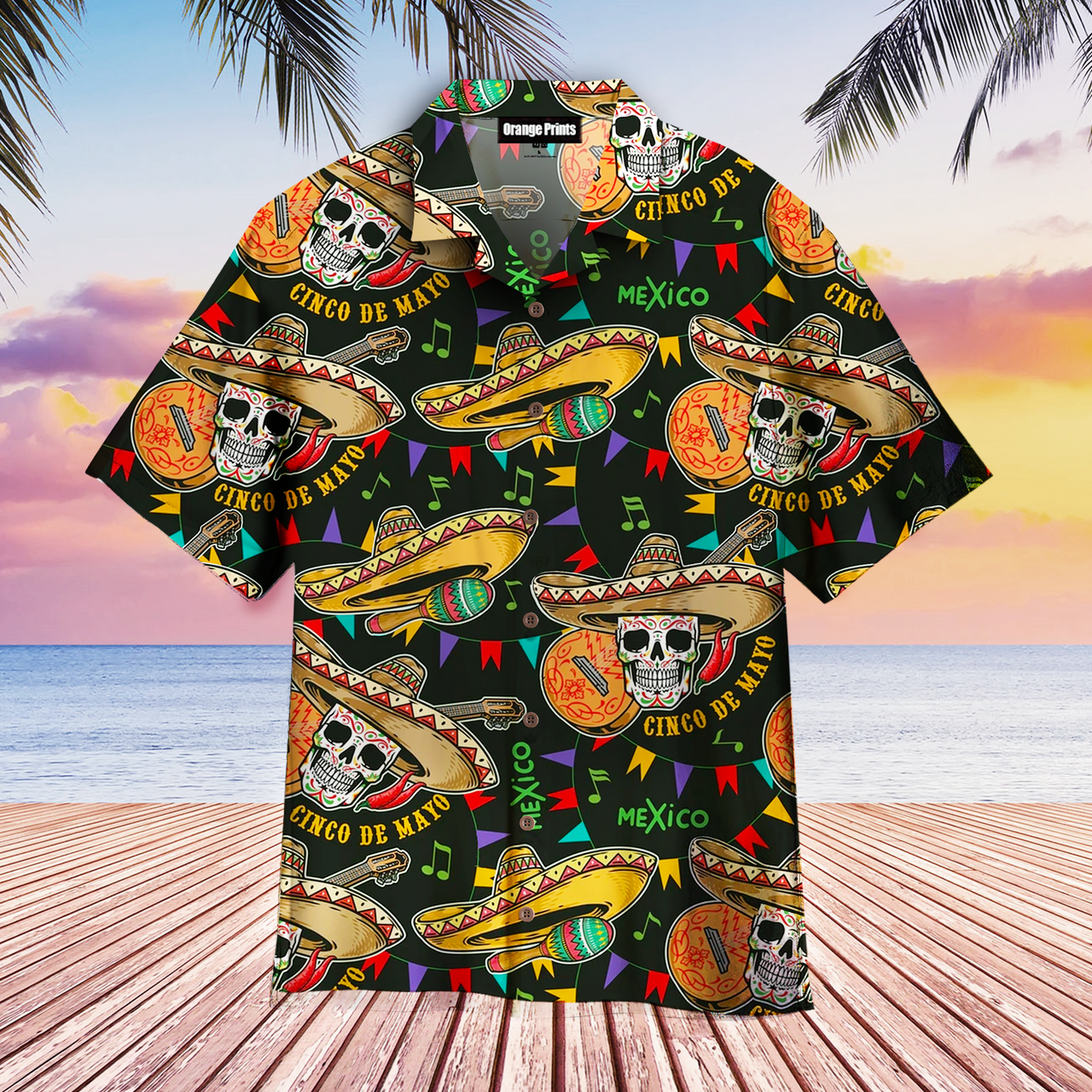 Mexican Skull Cinco De Mayo Aloha Hawaiian Shirt
