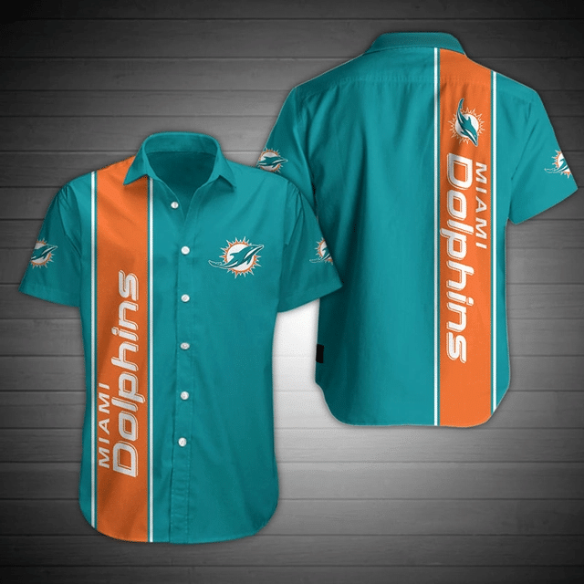 Miami Dolphins 1 NFL Gift For Fan Football Graphic Print Short Sleeve Hawaiian Shirt L98