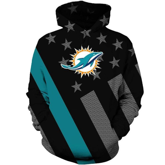 Miami Dolphins 3D Hoodie Hooded Pocket Pullover Sweater Perfect Gift