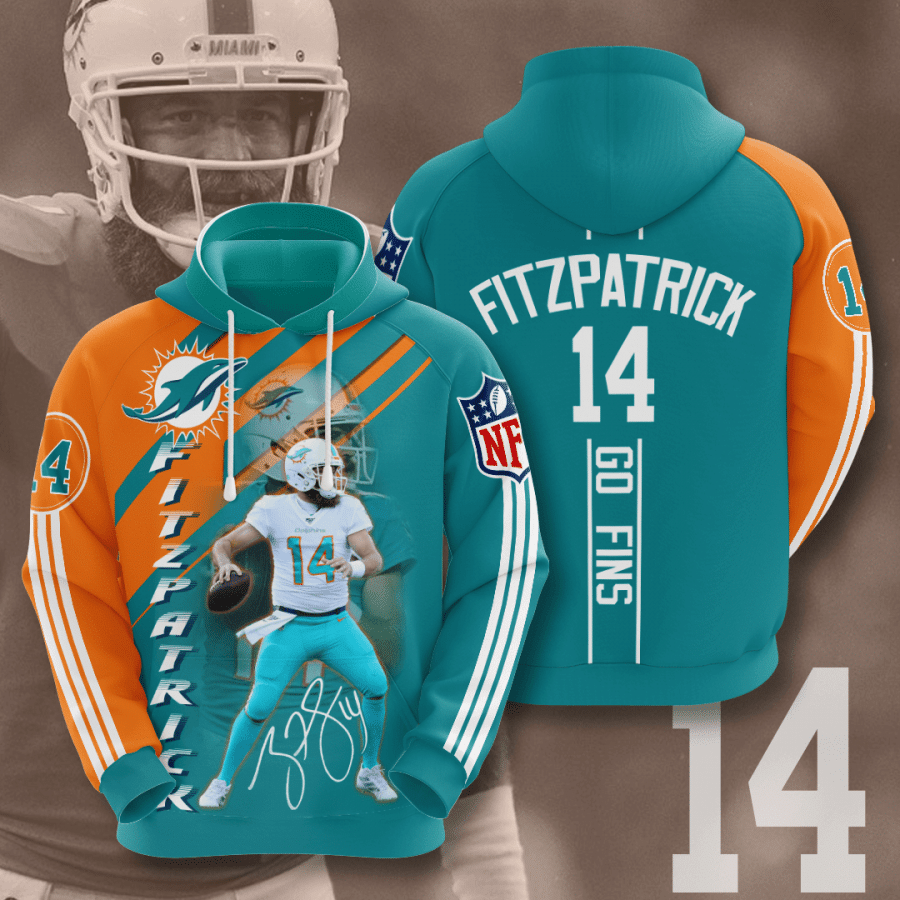 Miami Dolphins Ryan Fitzpatrick 3D Hoodie Sweatshirt For Fans Men Women All Over Printed Hoodie