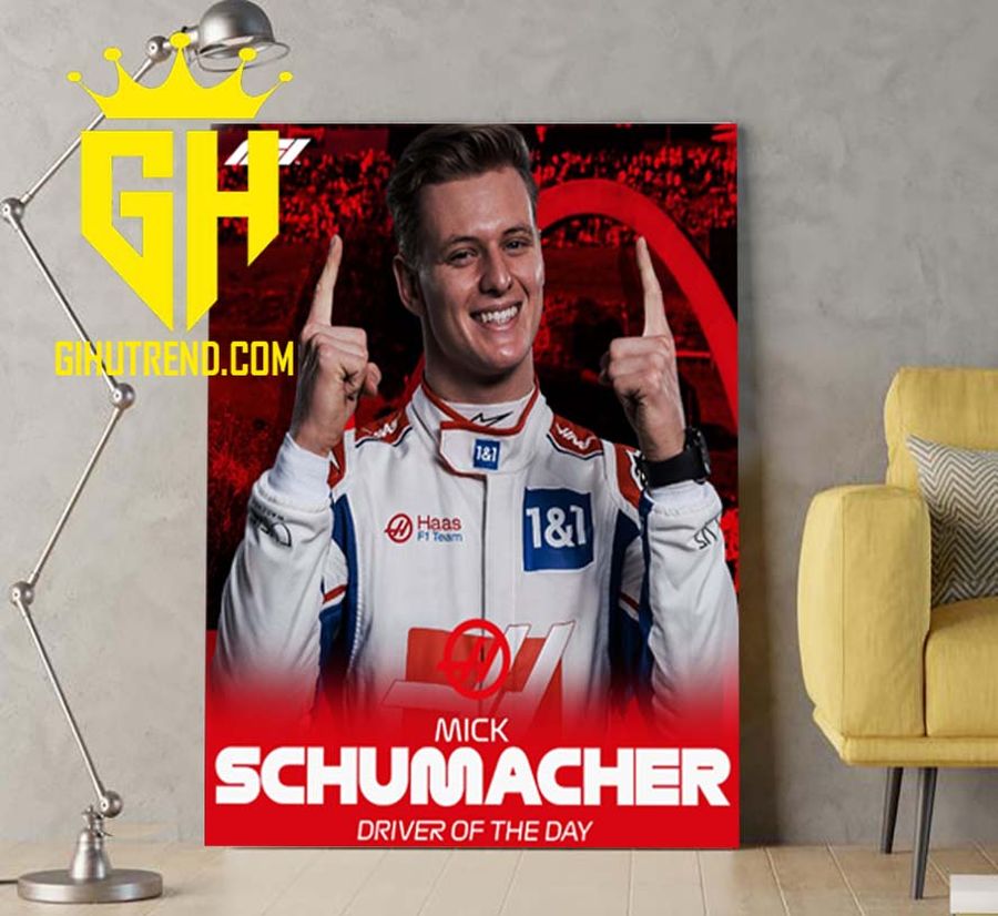 Mick Schumacher Driver OF The Day Austrian GP Poster Canvas