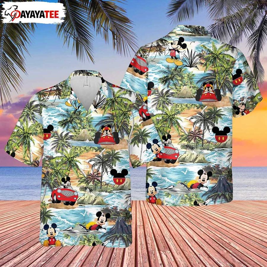 Mickey Hawaiian Shirt Flower Stitch Ohana Limited Edition