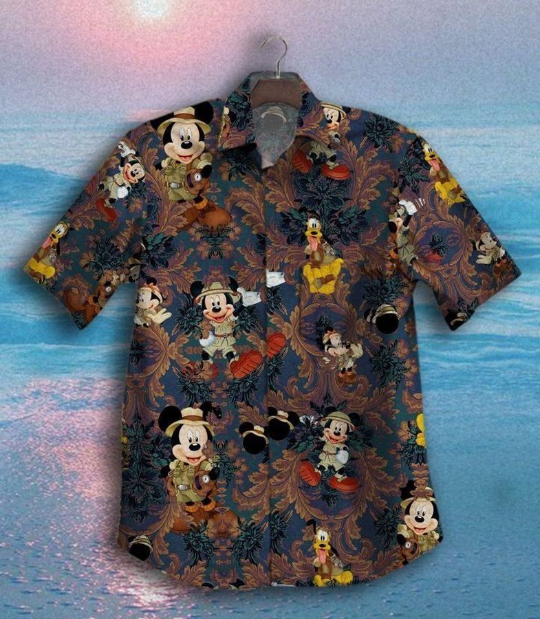 Mickey Hawaiian VIII Graphic Print Short Sleeve Hawaiian Casual Shirt size S - 5XL