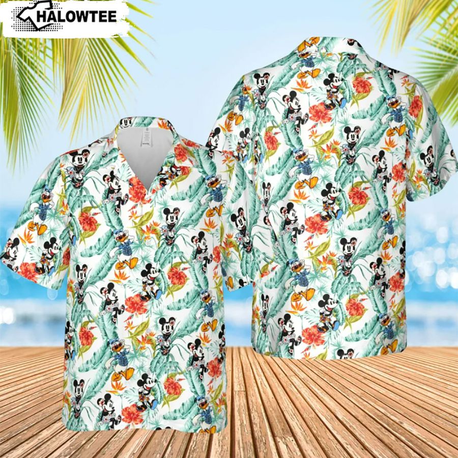 Mickey Minnie Donald Duck Tropical Hawaiian 2022 Shirt, Mickey Hawaiian Shirt, Gift For Him, For Her