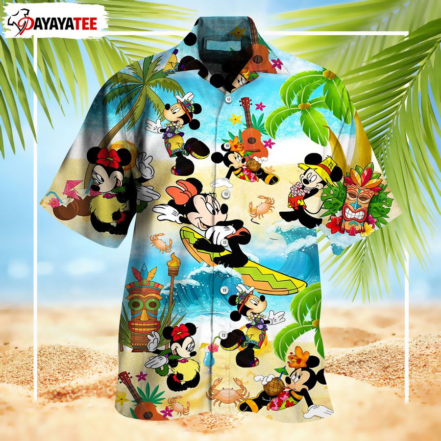 Mickey Mouse Minnie Hawaiian Shirt Summer Limited Edition