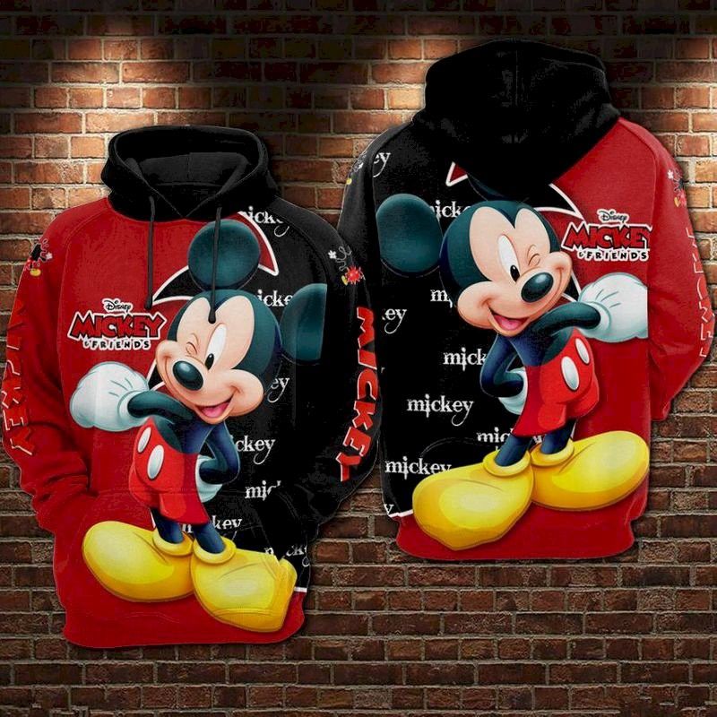 Mickey Mouse Red Hoodie Sweater Shirt 090231