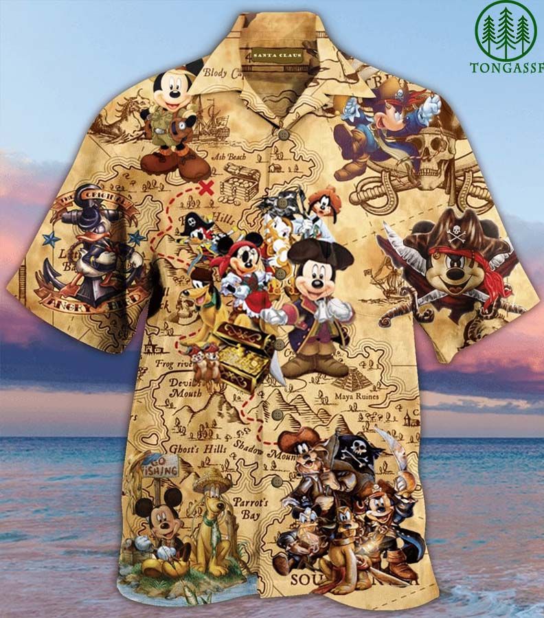 Mickey Treasure Hunting Hawaiian Shirt Summer Shirt
