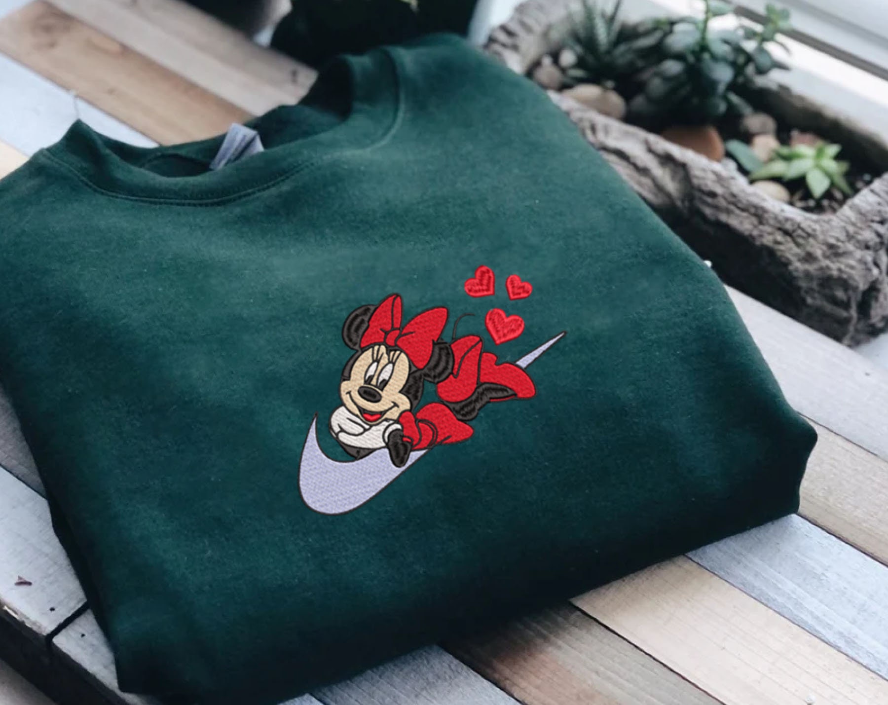Mickey Valentine’s Day Embroidered Crewneck Shirt