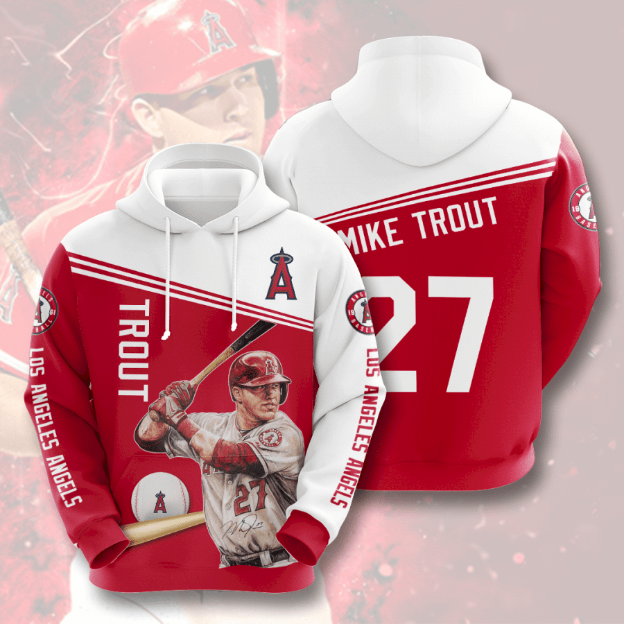 Mike Trout Los Angeles Angels Of Anaheim Mike Trout 3D Hoodie