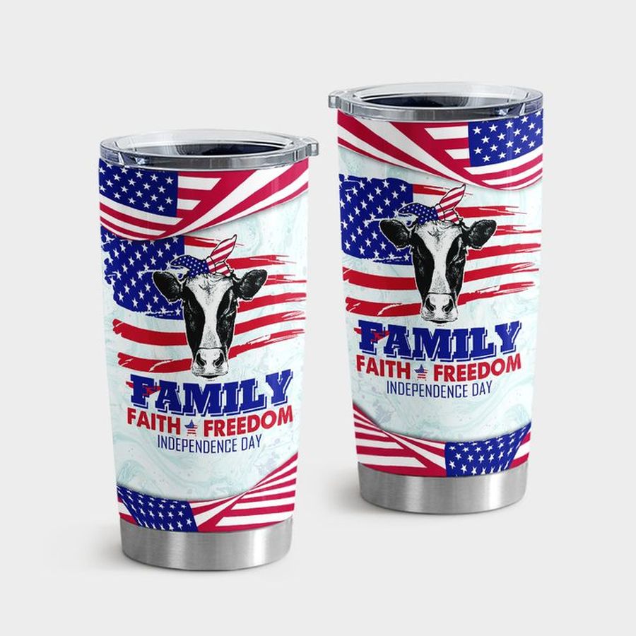 Milk Cow Insulated Cups, Cow Independence Tumbler Tumbler Cup 20oz , Tumbler Cup 30oz, Straight Tumbler 20oz