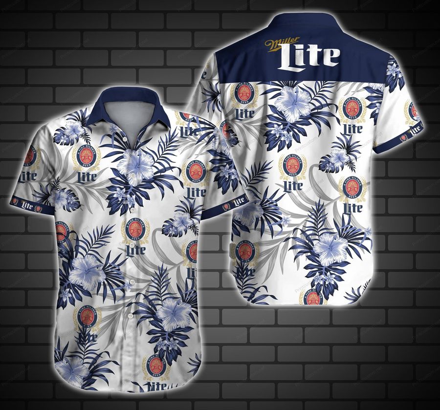 Miller Lite Logo Hawaiian Shirt