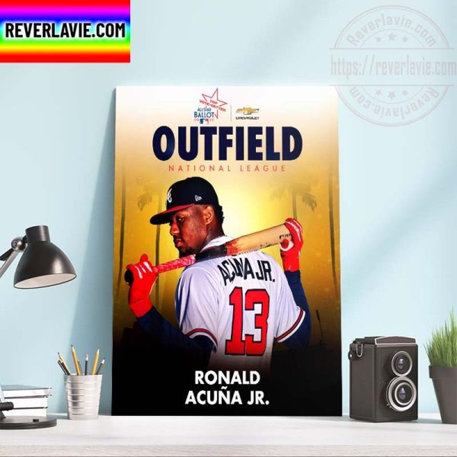 MLB All Star Ballot 2022 Outfield National League Ronald Acuna Jr Home Decor Poster Canvas