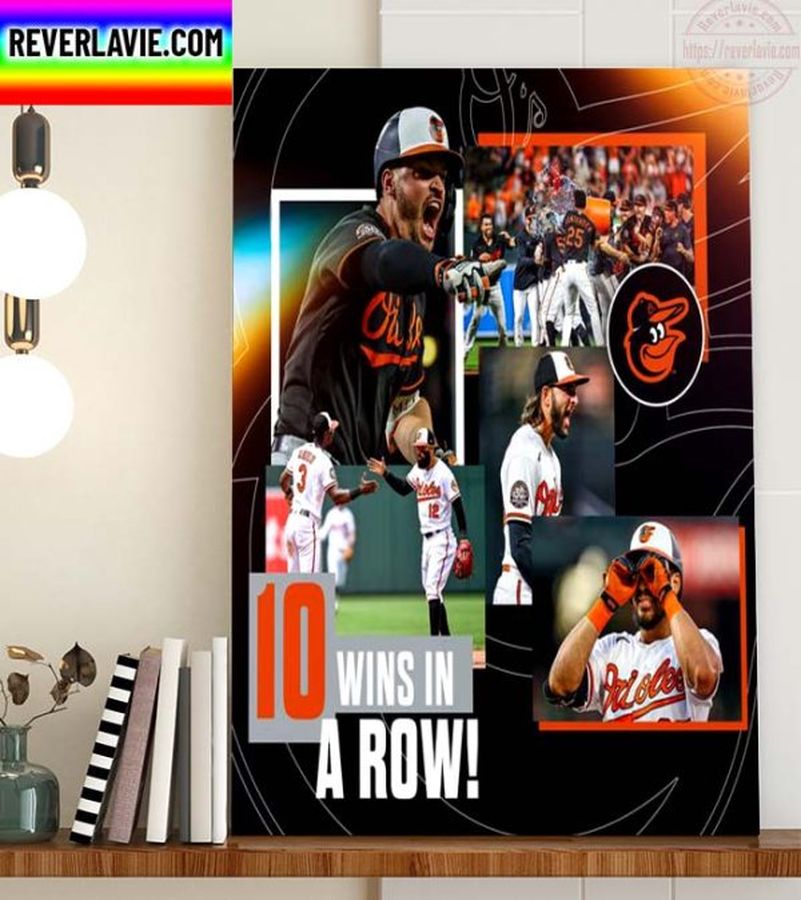 MLB Baltimore Orioles On Winning 10 Games In A Row Home Decor Poster Canvas