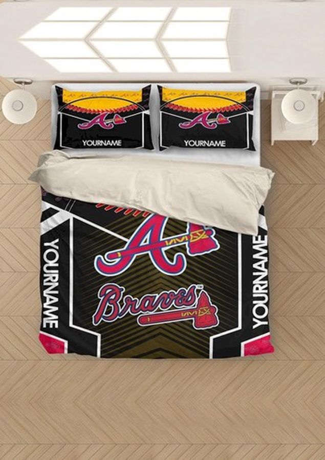 Mlb Baseball Atlanta Braves Bedding Sets Duvet Cover Bedroom, Quilt