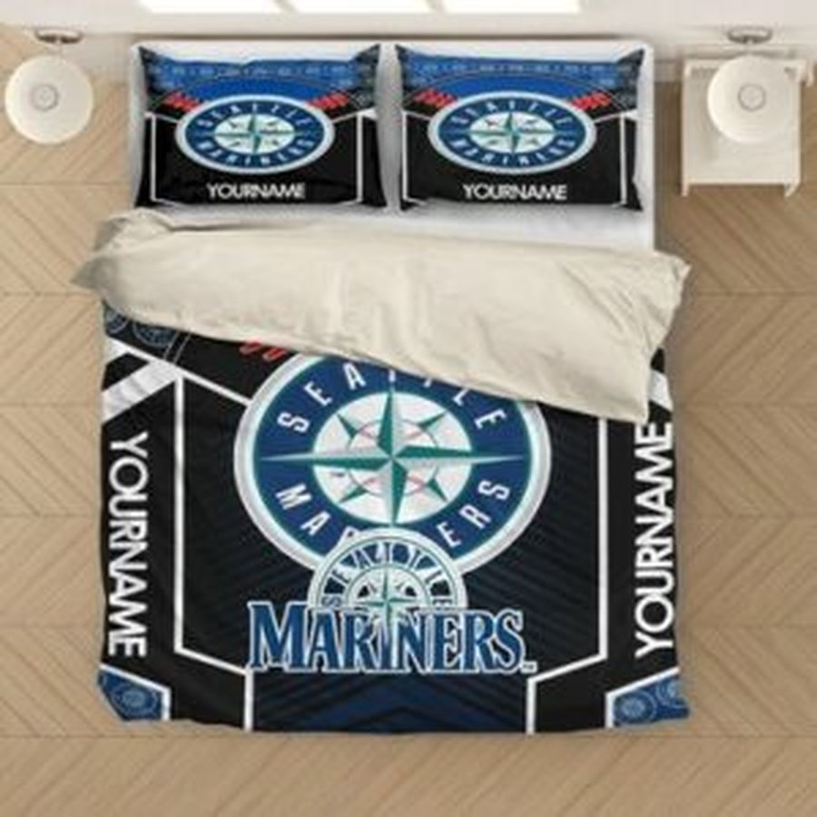 Mlb Baseball Seattle Mariners Bedding Sets Duvet Cover Bedroom, Quilt