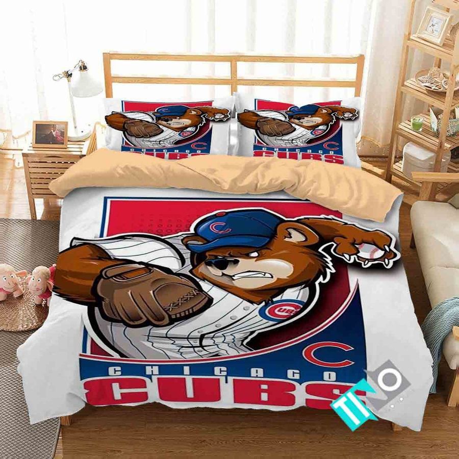 Mlb Chicago Cubs 3 Logo 3d Bedding Sets