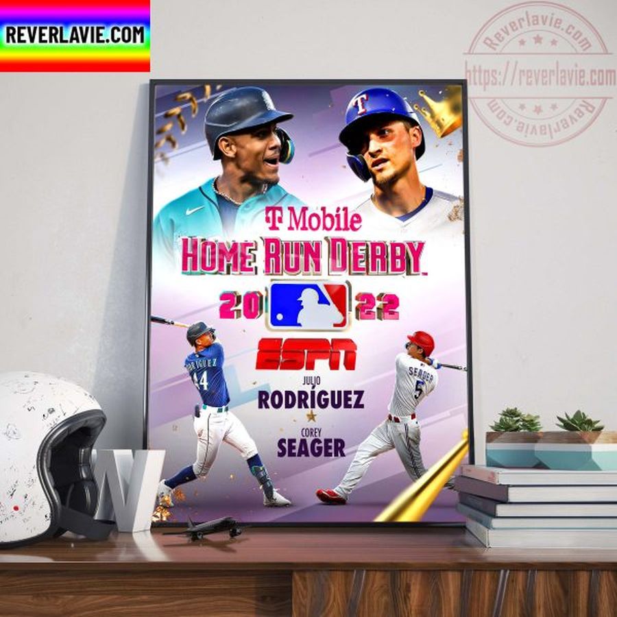 MLB Home Run Derby 2022 Julio Rodriguez vs Corey Seager Home Decor Poster Canvas
