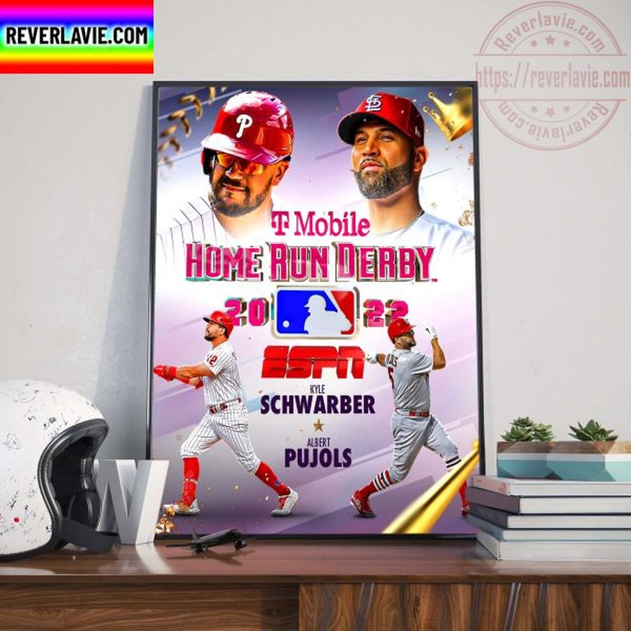 MLB Home Run Derby 2022 Kyle Schwarber vs Albert Pujols Home Decor Poster Canvas