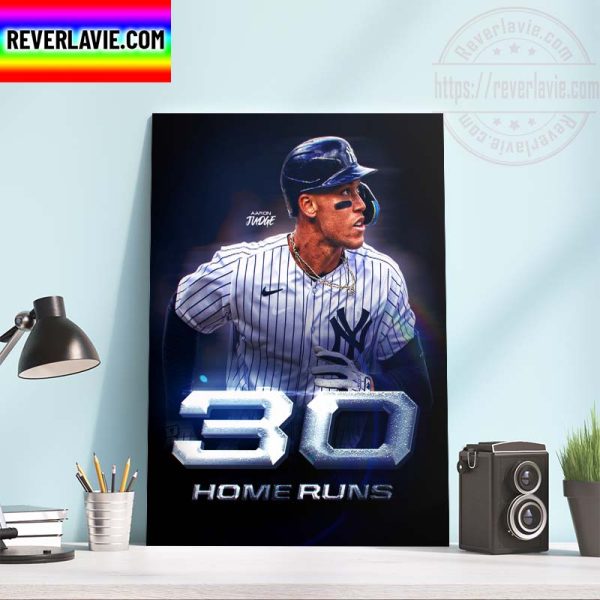 MLB New York Yankees Aaron Judge 30th HR Is A Grand Slam Home Decor Poster Canvas