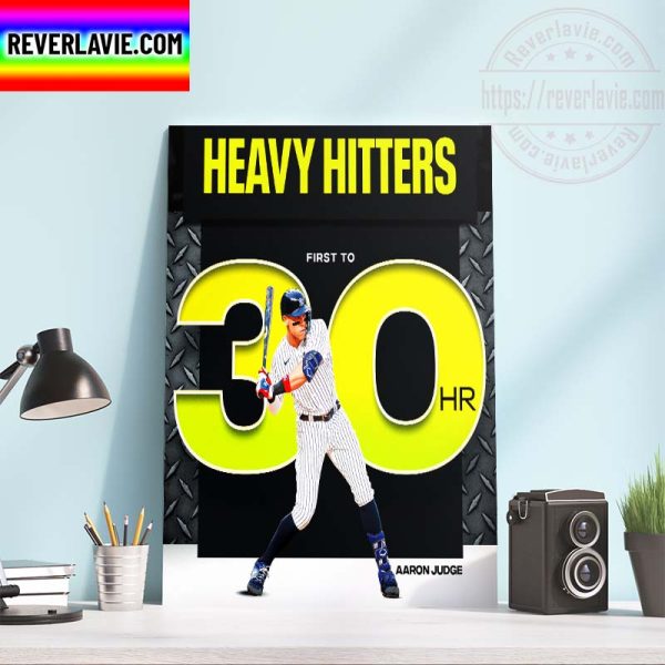 MLB New York Yankees Aaron Judge 30th HR Magical Season Continues Home Decor Poster Canvas
