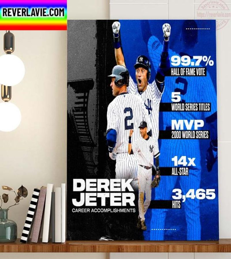 MLB New York Yankees Derek Jeter Career Accomplishments Home Decor Poster Canvas