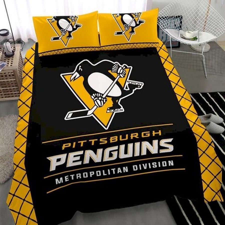 Mlb Pittsburgh Penguins Bedding Sets Duvet Cover Bedroom, Quilt Bed