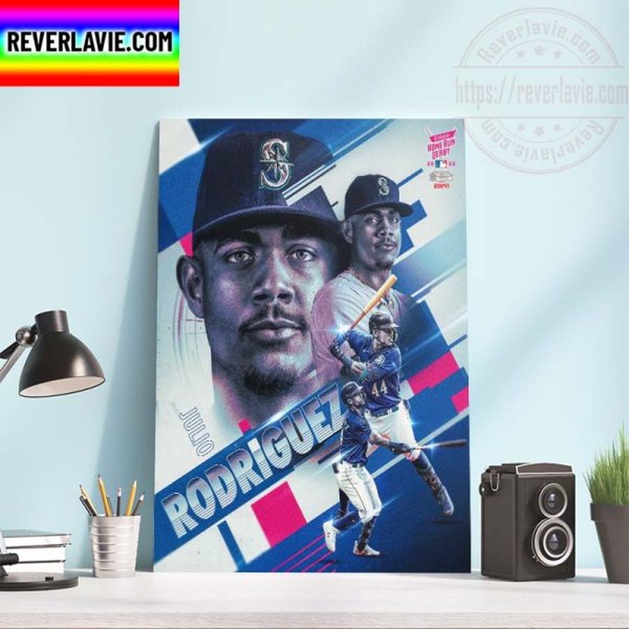 MLB Seattle Mariners Julio Rodriguez Officially In 2022 Home Run Derby Home Decor Poster Canvas